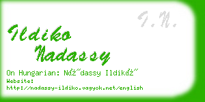 ildiko nadassy business card